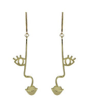 Load image into Gallery viewer, Picasso Face earring, Abstract earring,   Design Drop Dangle Post Earrings