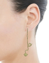 Load image into Gallery viewer, Picasso Face earring, Abstract earring,   Design Drop Dangle Post Earrings