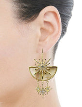 Load image into Gallery viewer, Celestial Sparkling Star Abalone Dangle Hook Earrings