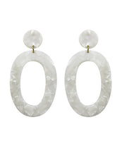 Load image into Gallery viewer, Acetate Resin Round Oval shape Dangle Drop Post Earrings