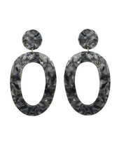 Load image into Gallery viewer, Acetate Resin Round Oval shape Dangle Drop Post Earrings