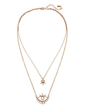 Load image into Gallery viewer, Evil Eye Wire Abstract 2 lines Layered Necklaces