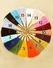 Load image into Gallery viewer, Thread Tassel Filigree Cap Drop Dangle Earrings S/S season colors