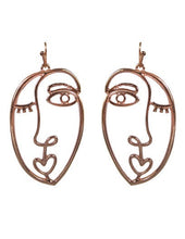 Load image into Gallery viewer, Picasso Face Design Drop Dangle Hook Earrings
