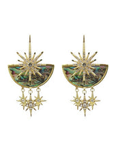 Load image into Gallery viewer, Celestial Sparkling Star Abalone Dangle Hook Earrings