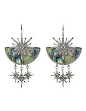 Load image into Gallery viewer, Celestial Sparkling Star Abalone Dangle Hook Earrings