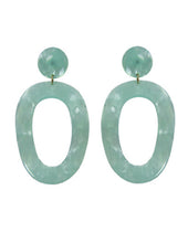 Load image into Gallery viewer, Acetate Resin Round Oval shape Dangle Drop Post Earrings
