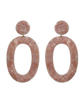 Load image into Gallery viewer, Acetate Resin Round Oval shape Dangle Drop Post Earrings