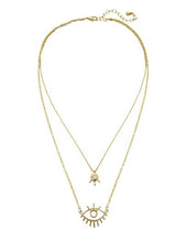 Load image into Gallery viewer, Evil Eye Wire Abstract 2 lines Layered Necklaces