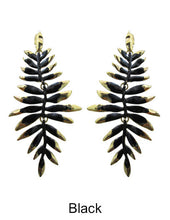 Load image into Gallery viewer, Evergreen leave earrings Laurel leave earrings Falling Needle leaf plant Leaf earring Nature inspired Post Earrings