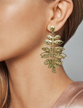 Load image into Gallery viewer, Laurel leaf earrings, Evergreen leaf earrings, Nature inspired, Post Earrings