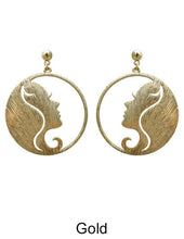 Load image into Gallery viewer, Picasso earring, Face Beautiful Lady Abstract  Design Drop Dangle Post Earrings