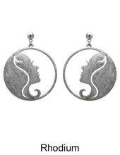Load image into Gallery viewer, Picasso earring, Face Beautiful Lady Abstract  Design Drop Dangle Post Earrings