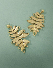 Load image into Gallery viewer, Laurel leaf earrings, Evergreen leaf earrings, Nature inspired, Post Earrings