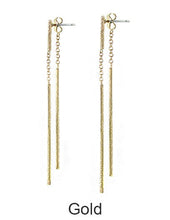 Load image into Gallery viewer, Sparkly bars Stud Drop Earrings