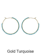 Load image into Gallery viewer, Wired Earrings, Beaded Earrings, Round earring, Hoop earrings