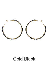 Load image into Gallery viewer, Wired Earrings, Beaded Earrings, Round earring, Hoop earrings