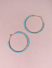 Load image into Gallery viewer, Wired Earrings, Beaded Earrings, Round earring, Hoop earrings