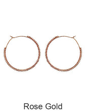 Load image into Gallery viewer, Wired Earrings, Beaded Earrings, Round earring, Hoop earrings