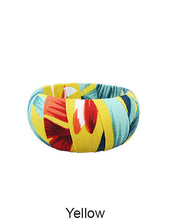 Load image into Gallery viewer, Tropical Fabric Wrap Wood Large Wide Bangle Bracelets