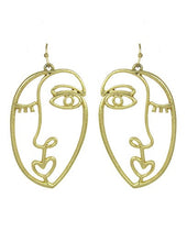 Load image into Gallery viewer, Mini Picasso Face Design Drop Dangle Hook Earrings-Small Size