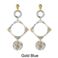 Load image into Gallery viewer, Acetate Resin Geometric Post Earrings