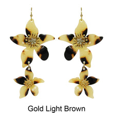 Load image into Gallery viewer, Acetate Resin Flower Dangle Hook Earrings