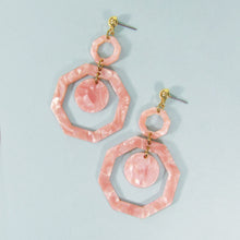 Load image into Gallery viewer, Acetate Resin Geometric Dangle Post Earrings