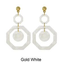 Load image into Gallery viewer, Acetate Resin Geometric Dangle Post Earrings