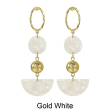 Load image into Gallery viewer, Acetate Resin Geometric Dangle Post Earrings