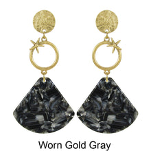 Load image into Gallery viewer, Acetate Resin Geometric Dangle Post Earrings