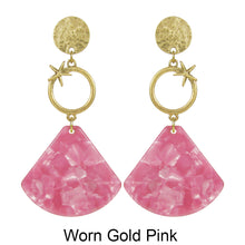 Load image into Gallery viewer, Acetate Resin Geometric Dangle Post Earrings