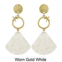 Load image into Gallery viewer, Acetate Resin Geometric Dangle Post Earrings