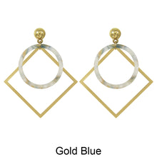 Load image into Gallery viewer, Acetate Resin Geometric Dangle Post Earrings