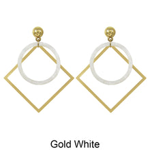 Load image into Gallery viewer, Acetate Resin Geometric Dangle Post Earrings