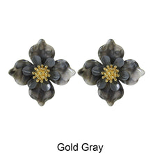 Load image into Gallery viewer, Acetate Resin Flower Delicate Post Earrings