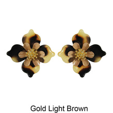 Load image into Gallery viewer, Acetate Resin Flower Delicate Post Earrings