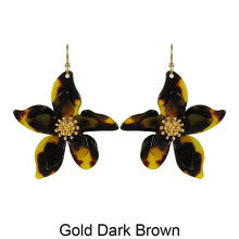 Load image into Gallery viewer, Acetate Resin Flower Delicate Dangle Hook Earrings