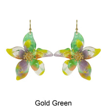 Load image into Gallery viewer, Acetate Resin Flower Delicate Dangle Hook Earrings