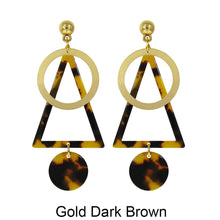 Load image into Gallery viewer, Acetate Resin Geometric Dangle Post Earrings