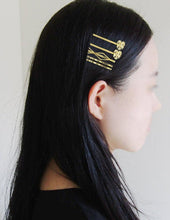 Load image into Gallery viewer, Stoned Monstera Hair Clips 5PCS Set