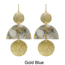 Load image into Gallery viewer, Acetate Resin Geometric Drop Hook Earrings