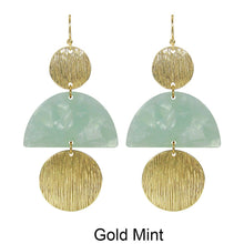 Load image into Gallery viewer, Acetate Resin Geometric Drop Hook Earrings