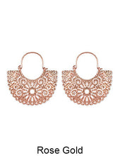 Load image into Gallery viewer, Abstract Delicate  Pattern latch Wire Hook Earrings