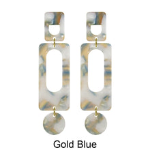 Load image into Gallery viewer, Acetate Resin Geometric Dangle Post Earrings