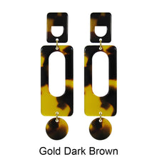 Load image into Gallery viewer, Acetate Resin Geometric Dangle Post Earrings