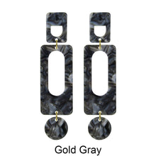 Load image into Gallery viewer, Acetate Resin Geometric Dangle Post Earrings