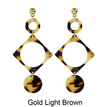 Load image into Gallery viewer, Acetate Resin Geometric Post Earrings