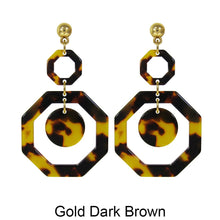 Load image into Gallery viewer, Acetate Resin Geometric Dangle Post Earrings
