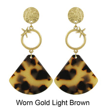 Load image into Gallery viewer, Acetate Resin Geometric Dangle Post Earrings